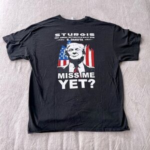 2021 Sturgis "Miss Me Yet?" Donald Trump Biker Tee South Dakota 2XL Patriotic